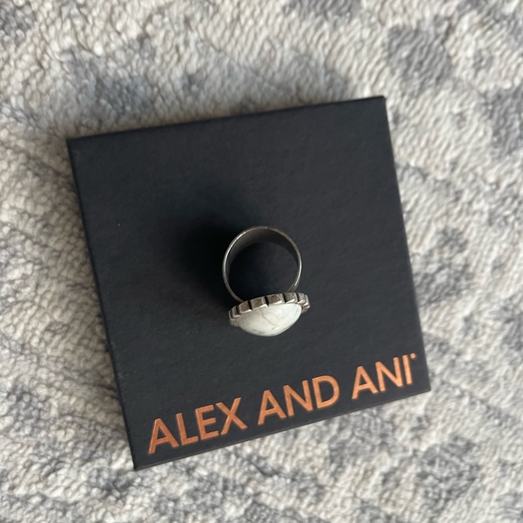 Alex and Ani Vintage 66 howlite Ring - Picture 2 of 3